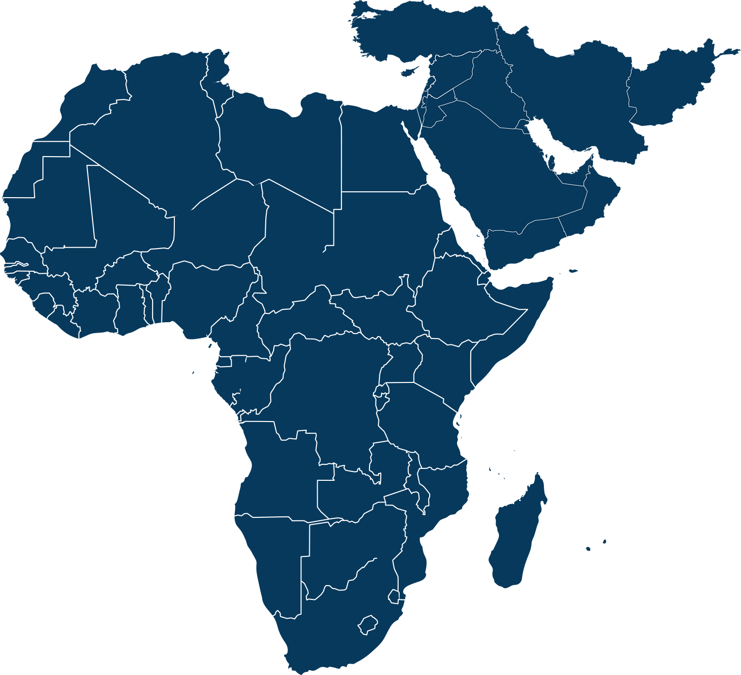 Africa and Middle East Africa and Middle East map